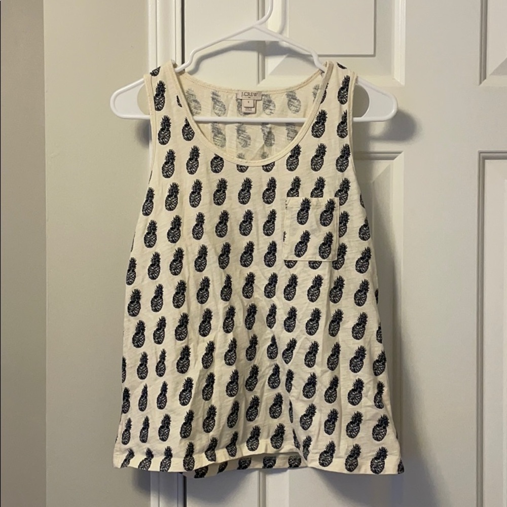 J Crew Pineapple Tank Top